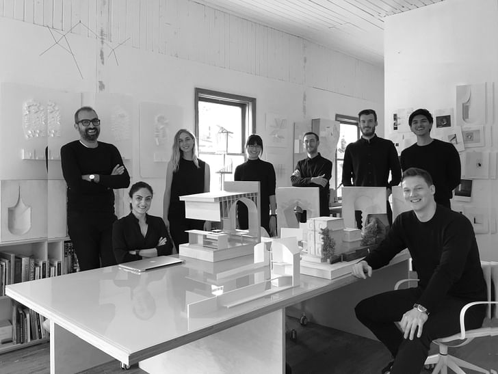 The JA Architecture Studio team at their Toronto office (Nima Javidi and Behnaz Assadi standing and sitting on the left). Image courtesy of JA.