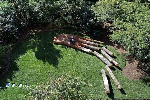 Aerial view of Ways of Wood: Expressing Material Flows