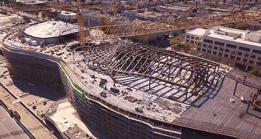Screen grab of construction footage taken in March 2021 via John Kay