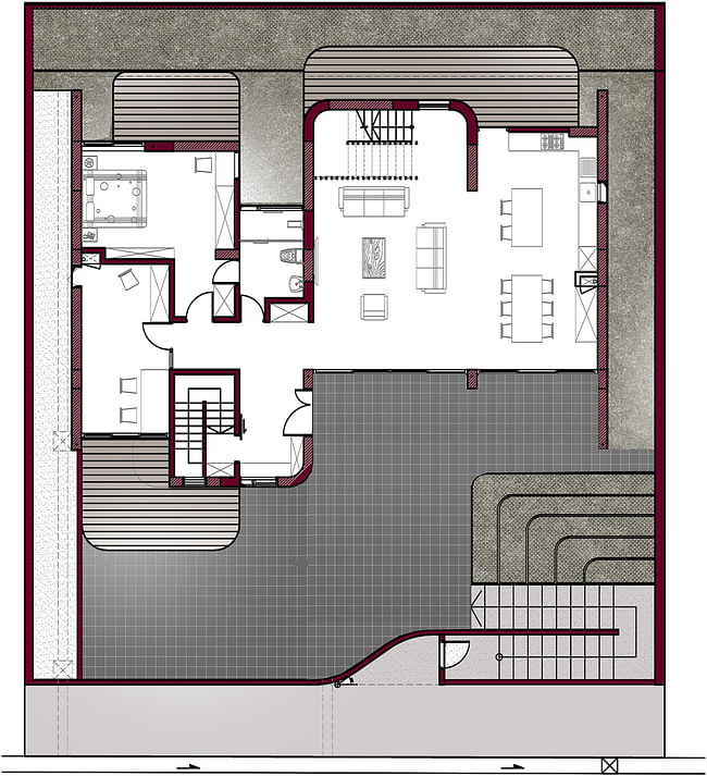 1st floor plan. Image courtesy of Yuan Architects.