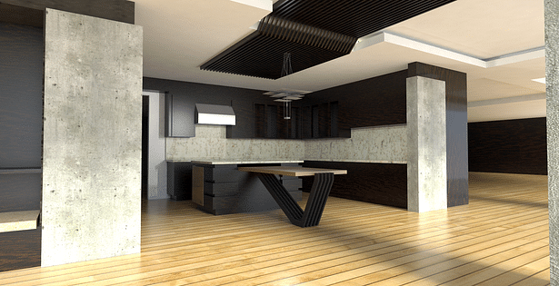 Kitchen Option 2 - Rhino/Vray