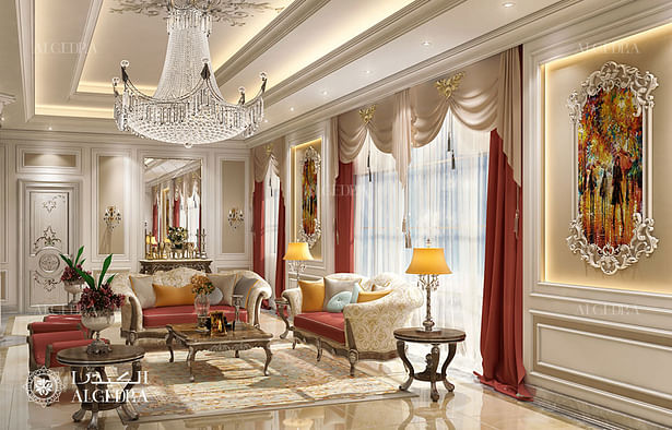 Classic style luxury villa interior