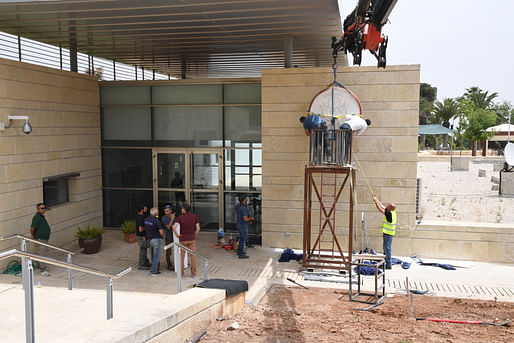 Preparations for the opening ceremony in May 2018. Photo: U.S. Embassy Jerusalem/<a href="https://www.flickr.com/photos/usembassyta/42012112152/">Flickr</a>