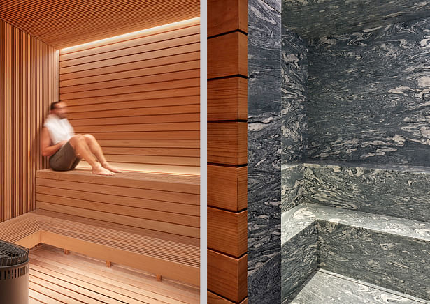 Cellar level spa- custom sauna, steam room