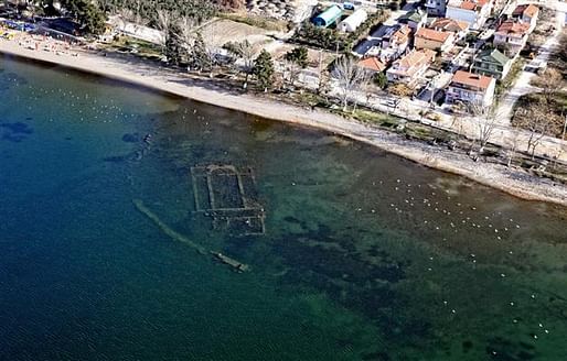 Named as one of top 10 discoveries of 2014 by the Archaeological Institute of America: the Byzantine-era basilica in a lake in Turkey's Bursa province. (Photo: DHA; Image via hurriyetdailynews.com)