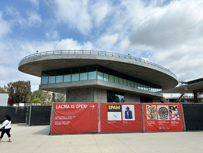 David Geffen Galleries under construction, photo by Paul Petrunia © Archinect