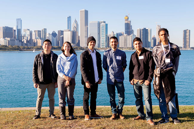 Woodbury NOMAS chapter at the 2018 NOMA Conference in Chicago. Students pictured (from left to right): Cory Matsuda, Stephanie Green, Khan Muhammad, Storm Campo, Daniel Pena-Sosa, Lamont Burnley.