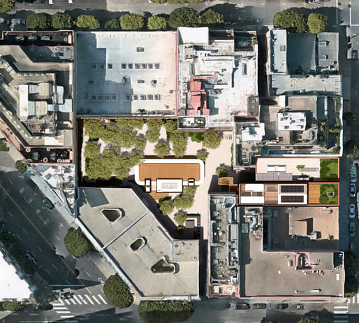 Aerial rendering for the proposed Jackson Square redevelopment. Image: San Francisco Planning Commission