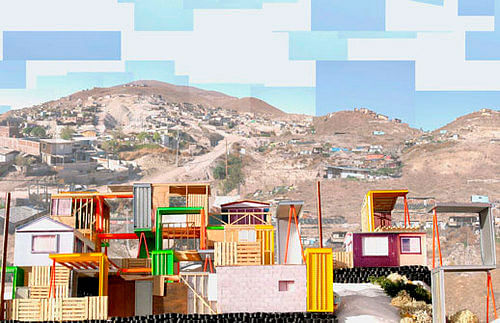 'Manufactured sites' by Teddy Cruz, Border of San Diego (USA) and Tijuana (Mexico); source: www.moma.org
