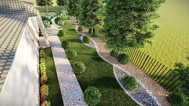 Front Yard Landscape Design in Florida