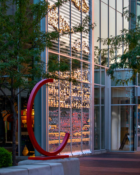 In Columbus, Indiana an exhibition enlivens the city with site-specific installations, community, engagement, and architecture. Pictured: Window Dressing by Ang Li. Image © Hadley Fruits/Courtesy of Exhibit Columbus