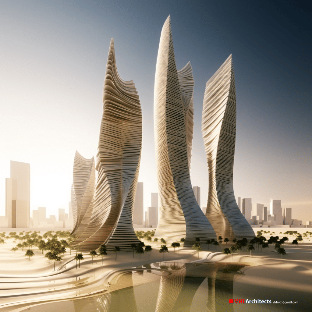 Futuristic city in the Saudi Arabian desert by VHLArchitecs | Vo Huu ...