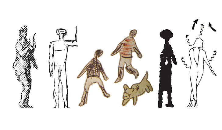 Selected scale figures found in An Unfinished Encyclopedia of Scale Figures without Architecture