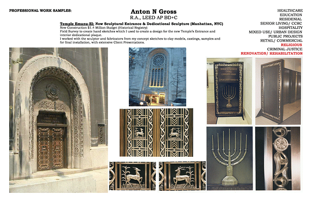 Religious Temple Emanu-El New Entrance and Dedication Sculpture
