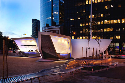 The New Amsterdam Plein & Pavilion at the Battery Park in New York, designed by UNStudio (Photo: James D'Addio)