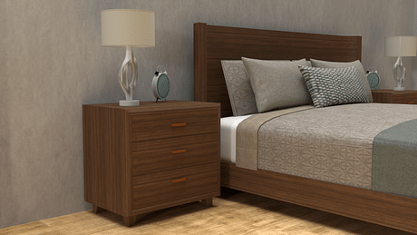 Modern Night stand build, soft render of room 