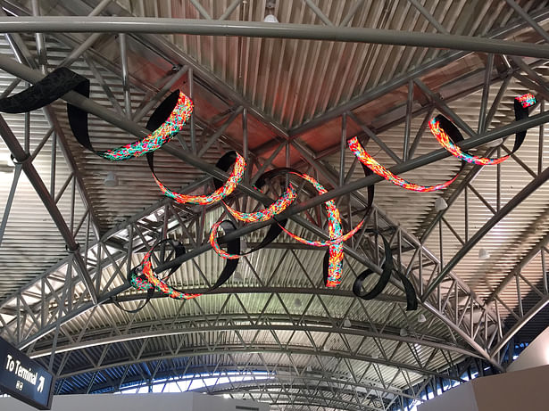 ©Daniel Canogar Tendril. Permanent Public Art installation at Tampa Intl Airport Main Terminal in Florida