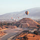 Teotihuacan, San Juan, Mexico: More inclusive tourism planning and visitor management at an iconic archaeological park can help address economic challenges facing surrounding communities. Pictured: View of the Teotihuacan pyramids from a hot air balloon. Image courtesy WMF.