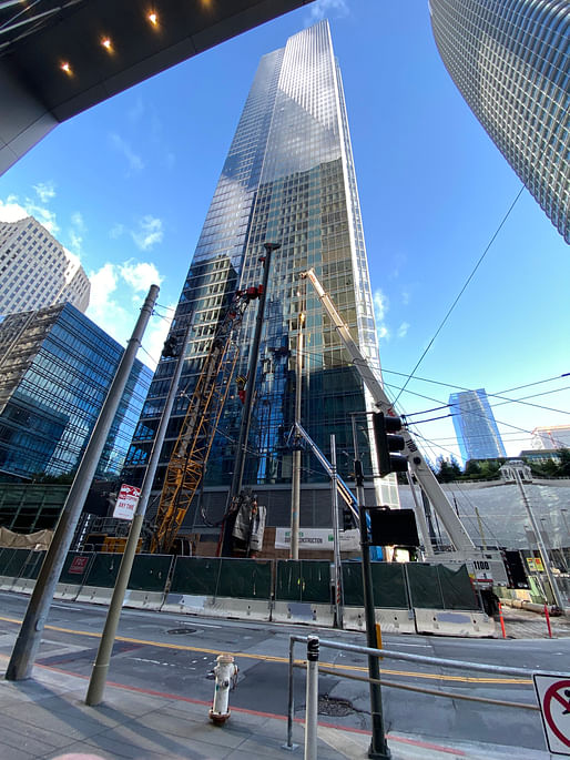 Millennium Tower in February 2022. Image: Wikimedia Commons user ArnoldReinhold (CC BY-SA 4.0)