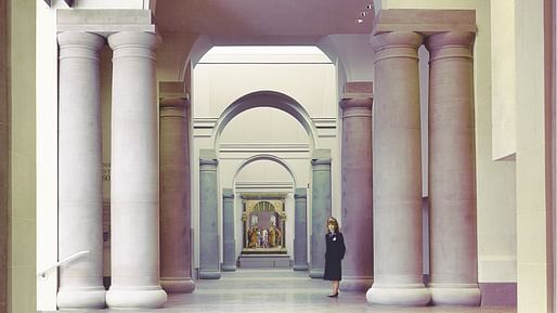 Interior View of Atrium and Gallery Space, Photo by Matt Wargo, 1991, Architectural Archives, University of Pennsylvania by the gift of Robert Venturi and Denise Scott Brown. © Trustees of the University of Pennsylvania.