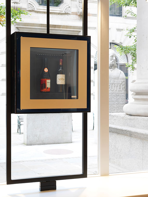 Premium display of fine wines - presented in double-sided cabinets