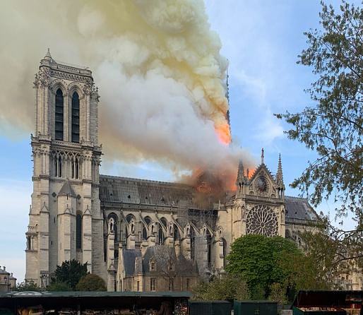 View of the 2019 Notre-Dame cathedral, Image courtesy of Wandrille de Préville.