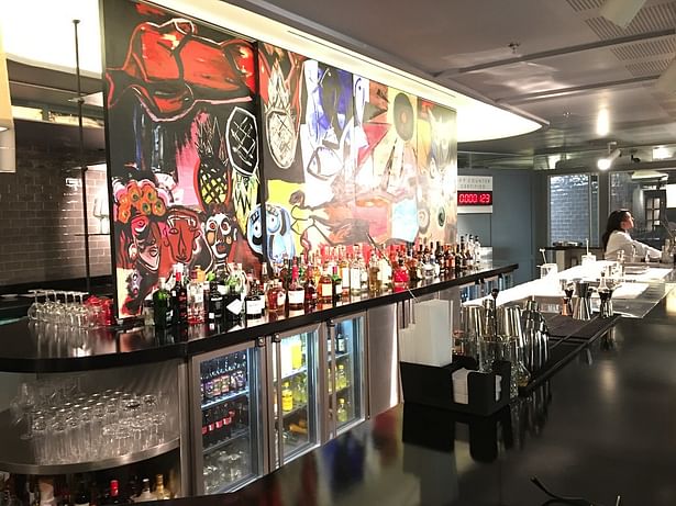 Bar with art from Spain