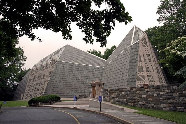 The First Presbyterian Church is called The Fish Church for its fish-like shape. Photo by Robert Gregson.