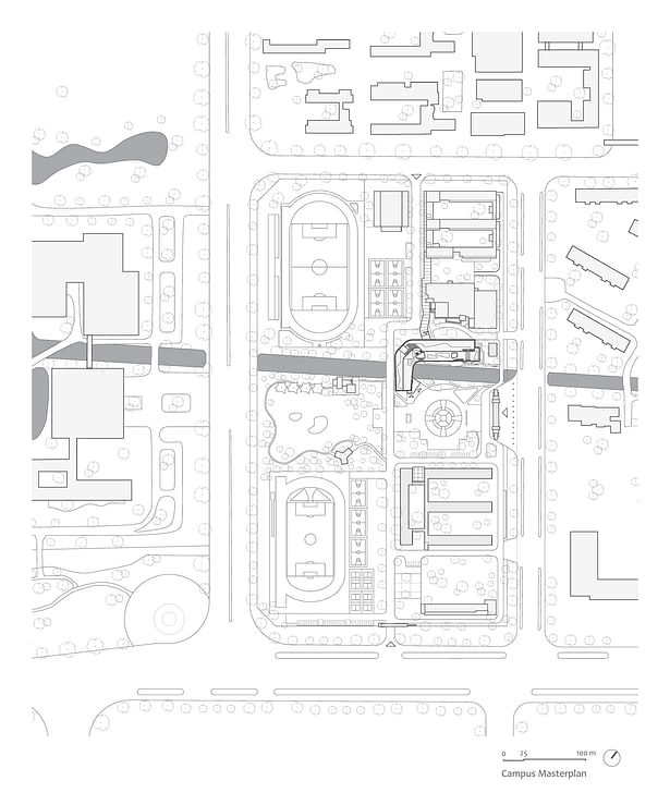 Overall campus masterplan. (by Perform Design Studio) 