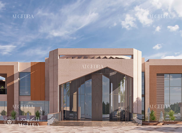 Modern villa facade design in Dubai