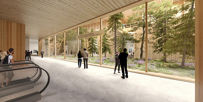 Gallery Lobby with view to Sunken Garden © Herzog & de Meuron