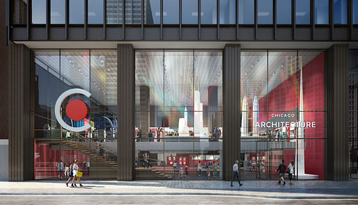 Chicago Architecture Center street view rendering: Image: CAF.