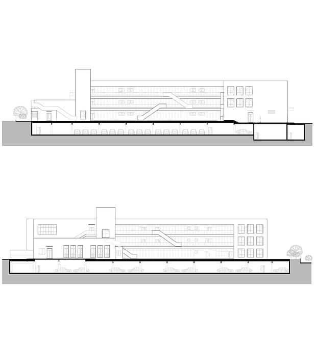 Elevation-Section. © unarchitecte