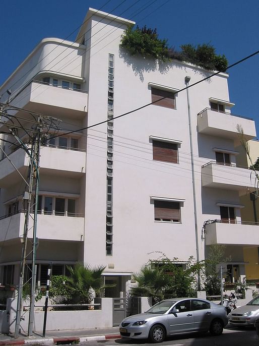 A Bauhaus building in Tel Aviv's historic "White City." Credit: Wikipedia