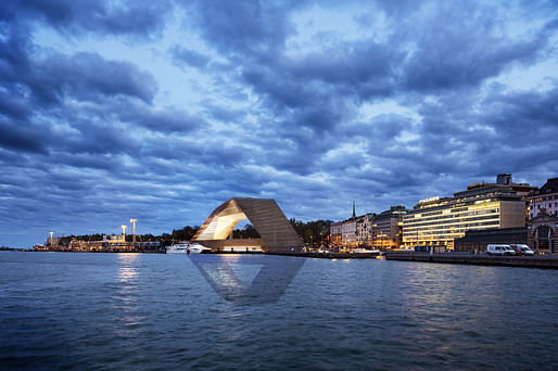 Night view from the opposite quayside