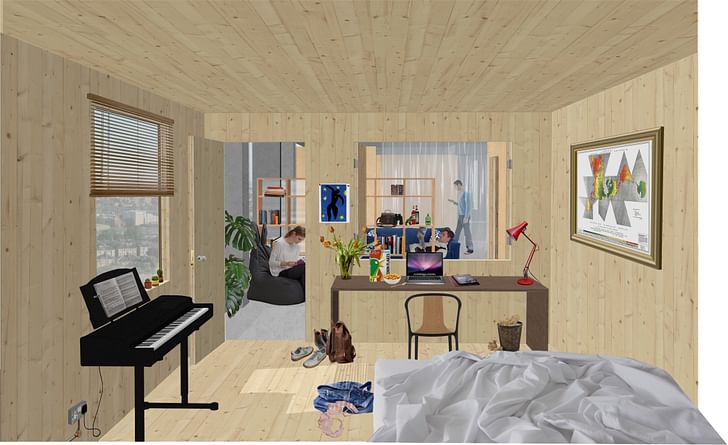 A view of the 'withdrawing room' in the hi-rise proposal. Credit: ED/GY