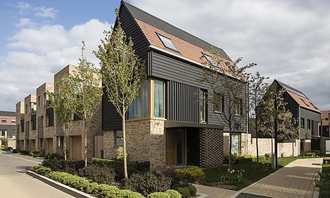 Abode's housing development in Great Kneighton, near Cambridge. Photograph: Tim Crocker. Image via theguardian.com.