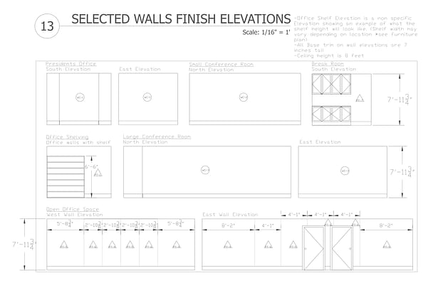 Selected Walls Finish Elevations