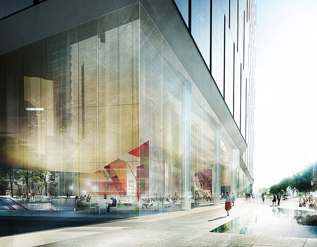 Visualization, lobby facade (Image: schmidt hammer lassen architects)