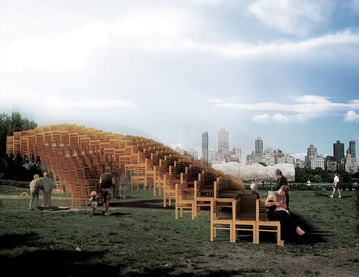 Competition-winning pavilion concept for this year's Freedom Park Project at Atlanta: SEAT by E/B Office (Image: E/B Office)