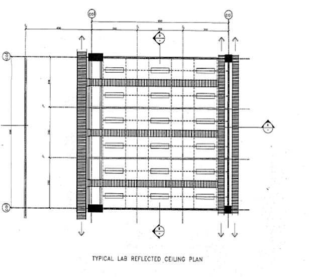 Typical Lab Reflected Ceiling Grid