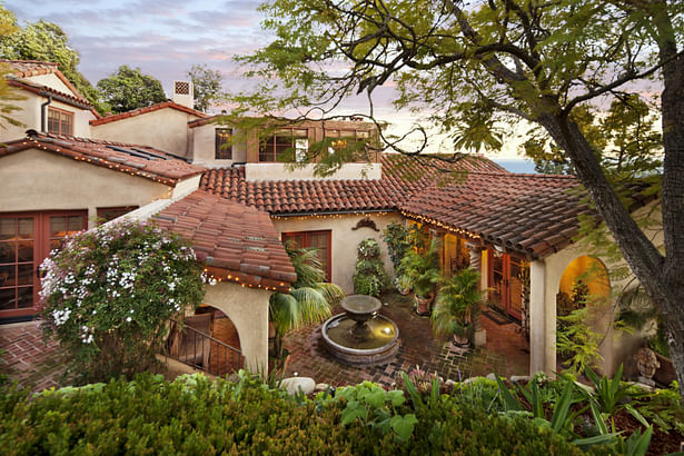 romantic retreat | warm inviting materials | stunning courtyard.