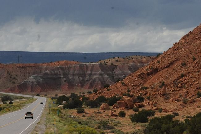 Approaching the site outside Santa Fe