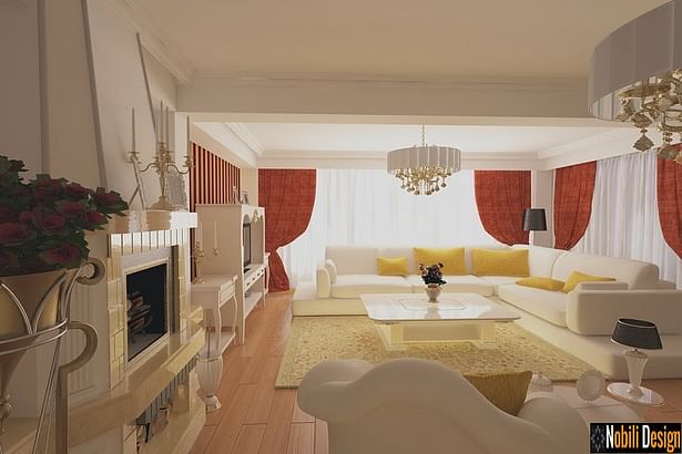 Design interior living open space - Amenajari interioare case
