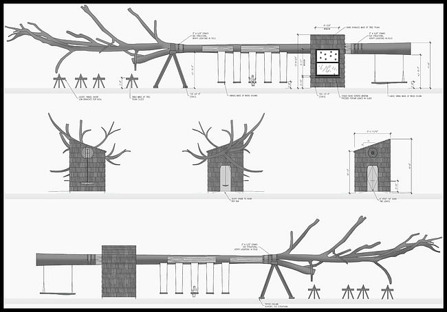A diagram of the elevations of the tree. Courtesy Visiondivision