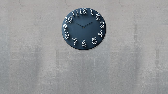'MOCAP' bamboo wall clock by J.P.Meulendijks (is time an illusion?)