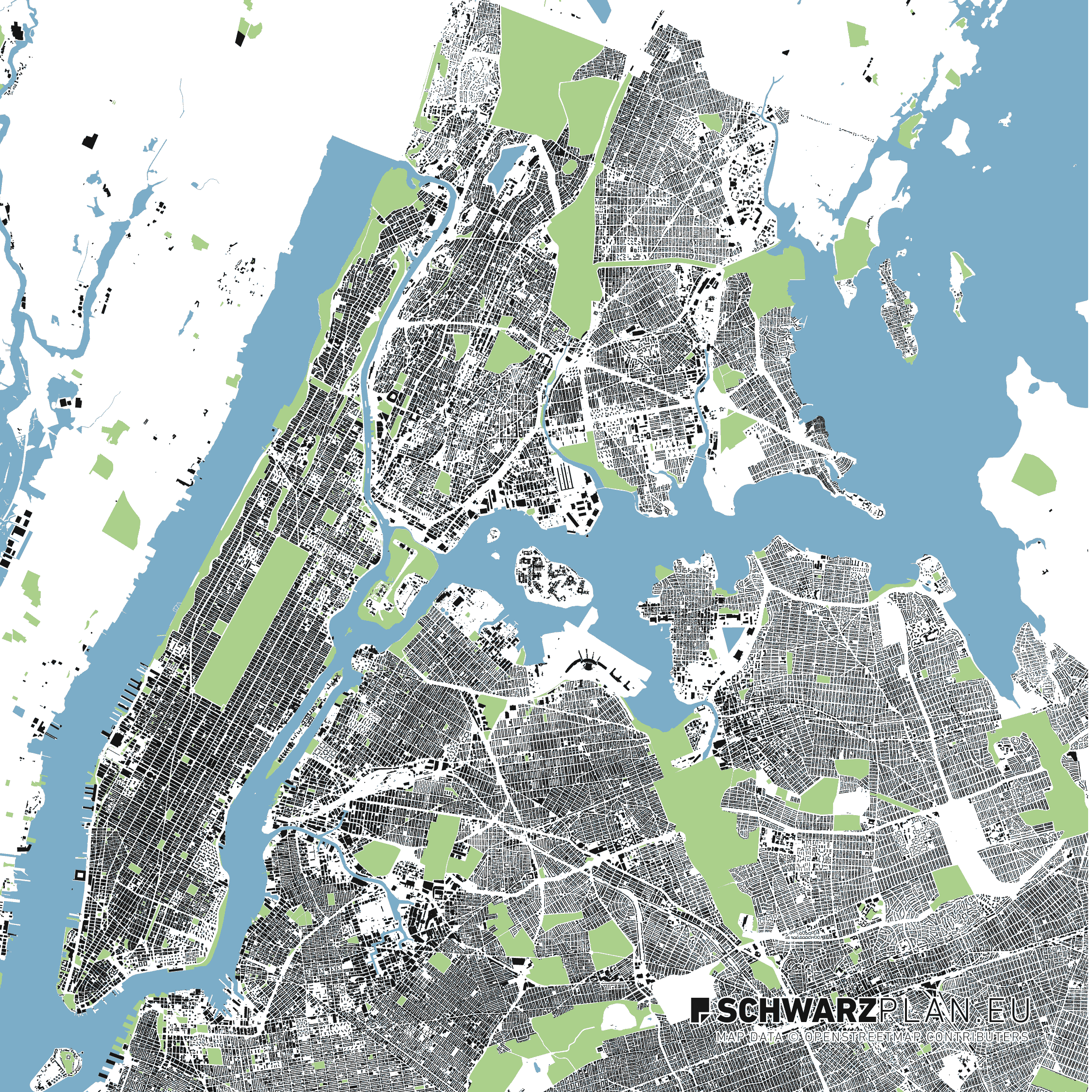 Figure ground plan of New York