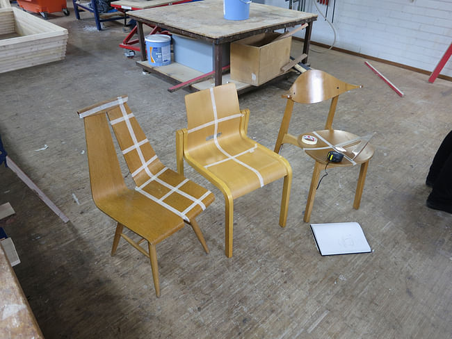 Preparing our chairs for the digitizer