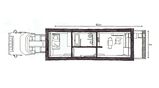 Interiors of the unit - Isolation Transformed Competition by Deny Jones Architekt & Amat Habito. Image courtesy of WAFVirtual