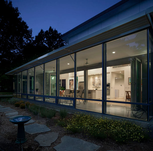 solarium at night - passive/active solar design